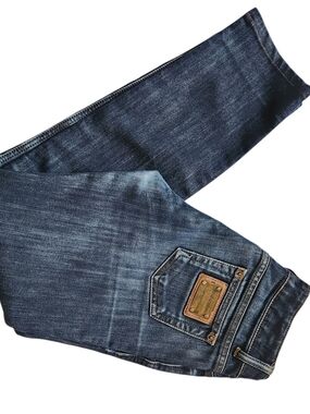 DESIGNER DOLCE & GABBANA D & G WOMEN BLUE Low-Rise Skinny JEANS SZ 28 WAIST 30"